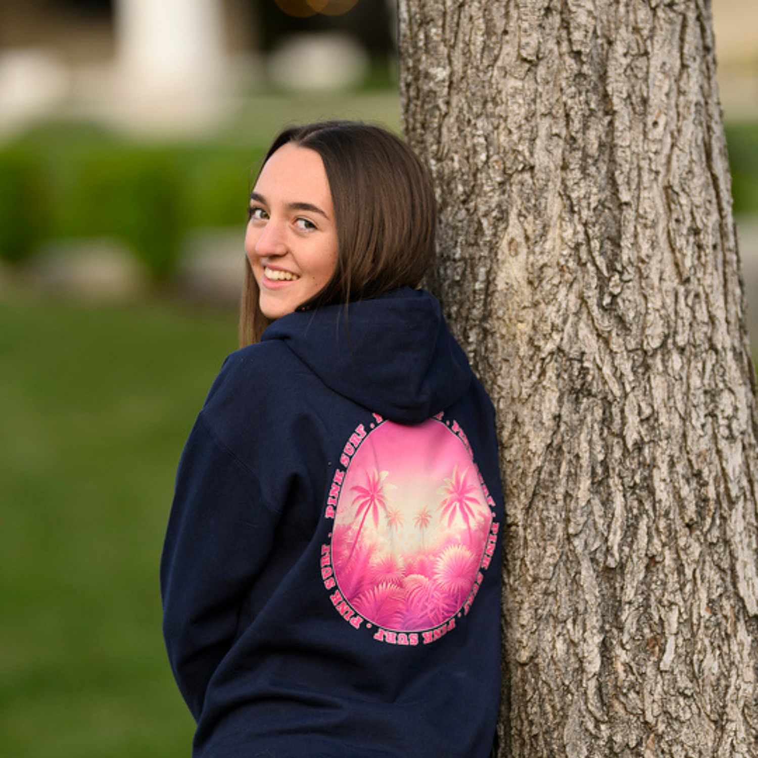 Pink Surf™ Exclusive Pink Palm Hoodie - Youth